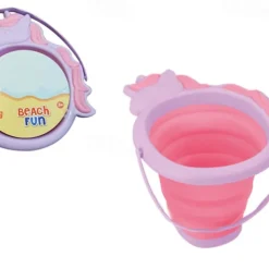 3 Packs Foldable Pail Bucket with Shovels Collapsible Buckets Multi Purpose for Beach Camping Gear Beach Party Fishing and Fun Summer Activities