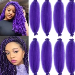 8 Packs Pre-Separated Springy Afro Twist Hair Suitable for Damaged Soft Locs Synthetic Marley Twist Braiding Hair