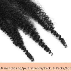 8 Packs Pre-Separated Springy Afro Twist Hair Suitable for Damaged Soft Locs Synthetic Marley Twist Braiding Hair