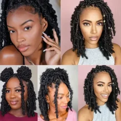 8 Packs Pre-Separated Springy Afro Twist Hair Suitable for Damaged Soft Locs Synthetic Marley Twist Braiding Hair