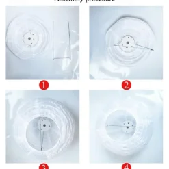 3 Packs Solar Paper Lanterns 8&10&12inch Waterproof Outdoor Nylon Cloth Paper Lantern Lamps Garden Hanging Paper Lanterns for Outdoor Garden Wedding Halloween Party Decoration(Warm White)