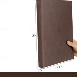 400 Pages A4 Notebook College Student Art Exquisite Thickened Large Notepad A5 Office High-end Pu Leather Work Conference Record Book Horizontal Line Diary