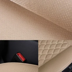 1 Pair Car Seat Covers Luxury Car Protectors Universal Anti-Slip Driver Seat Cover with Backrest Diamond Pattern Easy Install with Two-Tone Accent Universal Fit Interior Accessories for Auto Truck Van