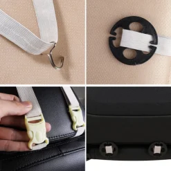 1 Pair Car Seat Covers Luxury Car Protectors Universal Anti-Slip Driver Seat Cover with Backrest Diamond Pattern Easy Install with Two-Tone Accent Universal Fit Interior Accessories for Auto Truck Van