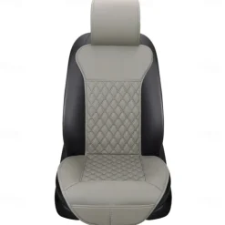 1 Pair Car Seat Covers Luxury Car Protectors Universal Anti-Slip Driver Seat Cover with Backrest Diamond Pattern Easy Install with Two-Tone Accent Universal Fit Interior Accessories for Auto Truck Van