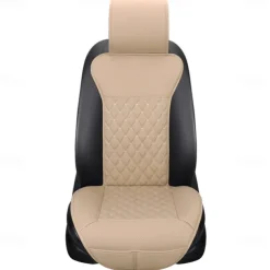 1 Pair Car Seat Covers Luxury Car Protectors Universal Anti-Slip Driver Seat Cover with Backrest Diamond Pattern Easy Install with Two-Tone Accent Universal Fit Interior Accessories for Auto Truck Van