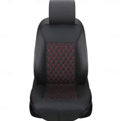 1 Pair Car Seat Covers Luxury Car Protectors Universal Anti-Slip Driver Seat Cover with Backrest Diamond Pattern Easy Install with Two-Tone Accent Universal Fit Interior Accessories for Auto Truck Van