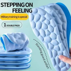 1 Pair Comfortable Gel Insoles with Massage Pebble Design – Arch Support and Shock Absorption for All-Day Foot Comfort