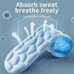 1 Pair Comfortable Gel Insoles with Massage Pebble Design – Arch Support and Shock Absorption for All-Day Foot Comfort