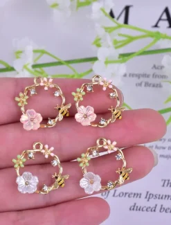 1 Pair Drop Earrings For Women's Birthday Gift Prom Alloy Classic Petal