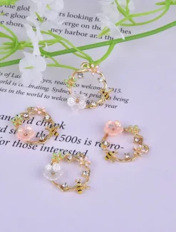 1 Pair Drop Earrings For Women's Birthday Gift Prom Alloy Classic Petal