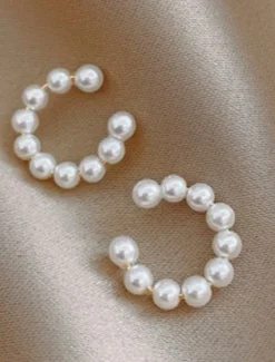 1 Pair Ear Clips For Women's Wedding Birthday Gift Alloy Geometrical Fashion