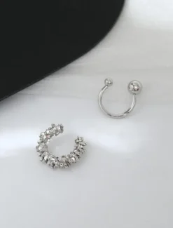 1 Pair Ear Cuff For Women's Wedding Gift Date Alloy Fancy Fashion Diamond