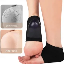 1 Pair Gel Moisturizing Heel Socks, Spa Socks for Foot Care, Dry Cracked Heel Repair, Silicone Heel Protector for Men and Women