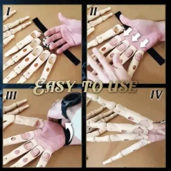 1 Pair Halloween Props Articulated Fingers Halloween Activity Finger Joints Outdoor Party Props Halloween Skeleton Decoration