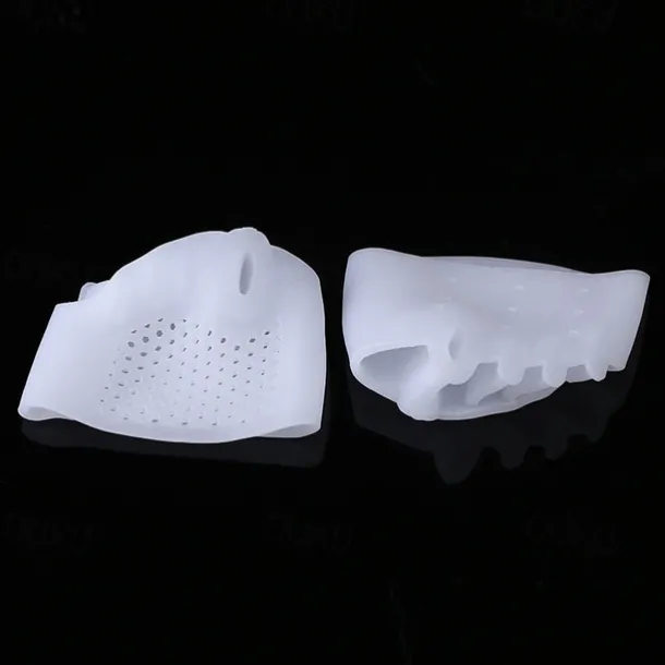 1 Pair Hallux Valgus Corrector, Toe Separators Toe Spacers Split Toe Device, Five Toes Forefoot Pad, Silicone Wearable Shoes for Women