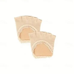 1 Pair Open Five Toes Socks, Forefoot Pads, Anti Slip Peep Toe Half Socks Lace Toe Topper Invisible Half Socks For High Heels, Flat Shoes, Casual Shoes, Sandals