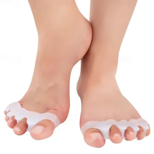 1 Pair Silicone Toes Separators Straightener Spreader Professional Soft Separator Bunion Hallux Valgus Relief Foot Care
