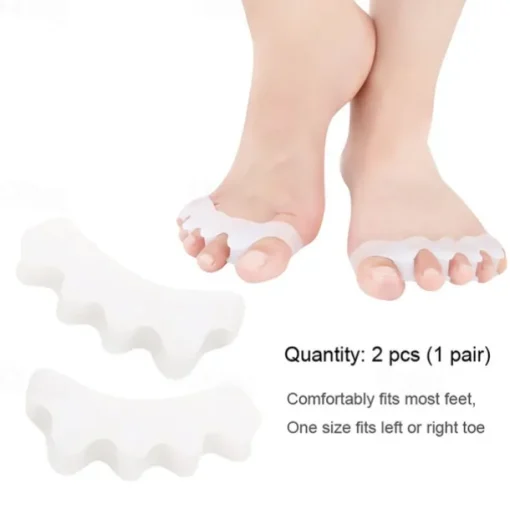 1 Pair Silicone Toes Separators Straightener Spreader Professional Soft Separator Bunion Hallux Valgus Relief Foot Care
