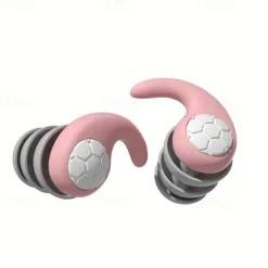 1 Pair Sleeping Ear Plugs Silicone Soft Comfortable Earplugs Sound Insulation Noise Reduction Earbuds Noise Filter Sleeping Swimming Waterproof Three Layers Mute