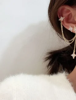 1 Pair Stud Earrings Drop Earrings For Women's Birthday Party Evening Date Alloy Fancy Fashion Star