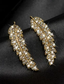 1 Pair Stud Earrings Drop Earrings For Women's Wedding Birthday Party Evening Alloy Classic Leaf