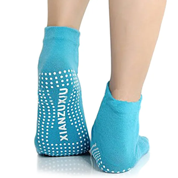 1 Pair Yoga Socks Grip Yoga Socks Five Toe Socks Sports Socks Women's Anti-Slip Breathable Moisture Wicking Protective Deep Purple Azure Pink+Yellow Fall Winter for Yoga Pilates Dance Bikram Barre