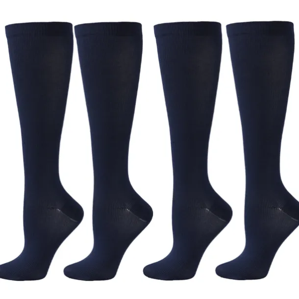 4 Pairs Copper Compression Socks for Women & Men Circulation 15-20 mmHg - Best Support for Nurses, Running