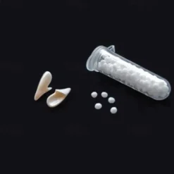 4 Pairs Halloween Vampire Teeth 4 Sizes Custom Fangs Vampire Teeth with 1 Tube Teeth Pellets Adhesive for Cosplay Party Props Halloween Party Fangs Fake Dentures