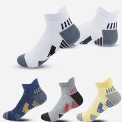 2 Pairs Men's Running Socks Low Cut Socks White Color Casual Daily Basic Medium Four Seasons Stylish Traditional Classic