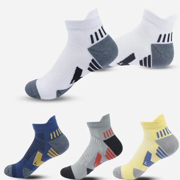 2 Pairs Men's Running Socks Low Cut Socks White Color Casual Daily Basic Medium Four Seasons Stylish Traditional Classic
