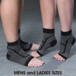 2/4 pairs Neuropathy Socks Compression Socks Ankle Compression Sleeve for Sports: Relieves Plantar Fasciitis, Achilles Tendonitis, Joint Pain, Reduces Swelling, Provides Heel Support