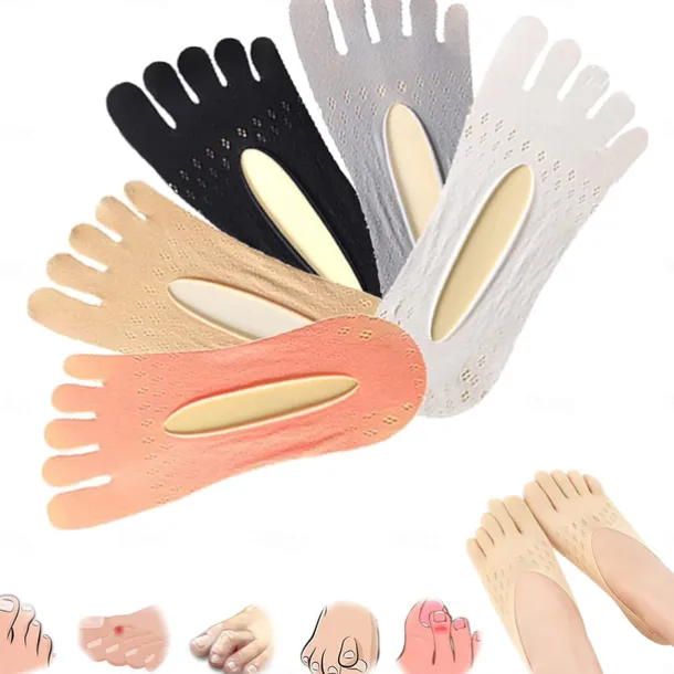 5 Pairs Orthopedic Toe Compression Sock Women's Toe Socks Projoint Antibunions Health Sock - Sock Align Toe Socks for Bunion - Anti Bunion Socks for Women and Men