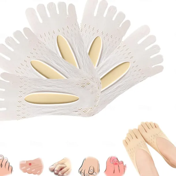 5 Pairs Orthopedic Toe Compression Sock Women's Toe Socks Projoint Antibunions Health Sock - Sock Align Toe Socks for Bunion - Anti Bunion Socks for Women and Men