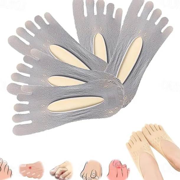 5 Pairs Orthopedic Toe Compression Sock Women's Toe Socks Projoint Antibunions Health Sock - Sock Align Toe Socks for Bunion - Anti Bunion Socks for Women and Men