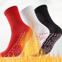 2 pairs Slimming Health Sock Weight Loss Health Sock Hyperthermia Magnetic Self-Heating Socks Foot Massage Thermotherapeutic Sock