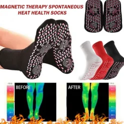 2 pairs Slimming Health Sock Weight Loss Health Sock Hyperthermia Magnetic Self-Heating Socks Foot Massage Thermotherapeutic Sock
