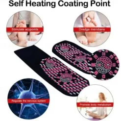 2 pairs Slimming Health Sock Weight Loss Health Sock Hyperthermia Magnetic Self-Heating Socks Foot Massage Thermotherapeutic Sock