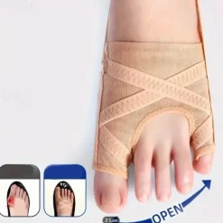 1 Pairs Toe Correction Socks, Toe Overlapping Separator, Ultra-thin Breathable Shoes-Wearable for Men & Women Adjustable