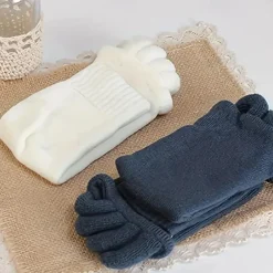 1 Pairs Toeless Yoga Socks, Five-toe Split Socks, Comfy & Breathable Foot Alignment Socks, Non-slip Massage Socks