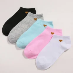 5 Pairs Women's Ankle Socks Low Cut Socks Work Daily Holiday Retro Polyester Casual Vintage Retro Casual Cute Socks