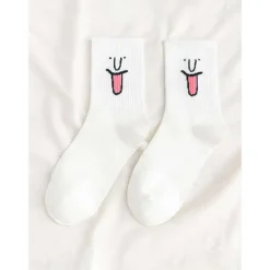 10 Pairs Women's Crew Socks Work Daily Holiday Multi Color Cotton Sporty Simple Casual Casual Cute Sports Socks