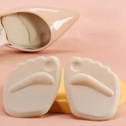 2 Pairs Women's Transparent Gel Insoles for High Heels with Anti-Slip and Cushioning Design - Comfortable Foot Pads for All-Day Wear