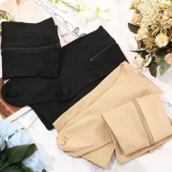 3 Pairs Zipper Compression Socks, 15-20mmHg Neuropathy Socks Bunion Socks Closed Toe Compression Stockings for Men Women，Suit for Running,Nurse,Travel,Cycling,Athletic