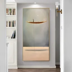 1 Panel Boho Prints Geometric Arch Desert Plants Wall Art Modern Picture Home Decor Wall Hanging Gift Rolled Canvas Unframed Unstretched