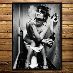 1 Panel People Prints Posters/Picture Bathroom Decoration Modern Wall Art Wall Hanging Gift Home Decoration Rolled Canvas No Frame Unframed Unstretched Multiple Size