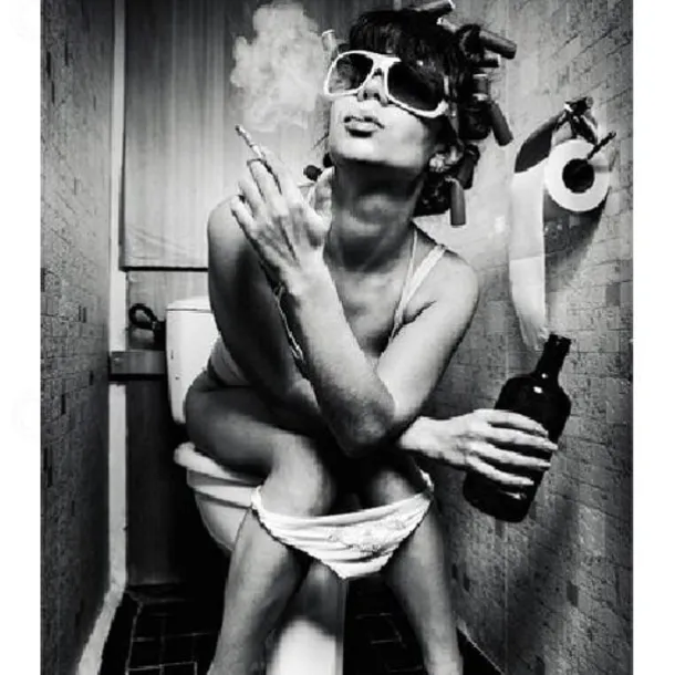 1 Panel People Prints Posters/Picture Bathroom Decoration Modern Wall Art Wall Hanging Gift Home Decoration Rolled Canvas No Frame Unframed Unstretched Multiple Size