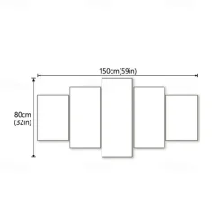 5 Panel Wall Art Canvas Prints Painting Artwork Picture Buddhism Buddha Home Decoration Décor Stretched Frame / Rolled