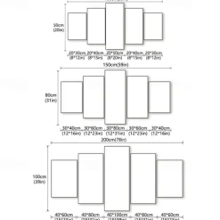 5 Panels Prints Posters Three-color Dandelion Abstract Wall Art Wall Haniging Home Decoration Gift Rolled Canvas Unframed Unstretched