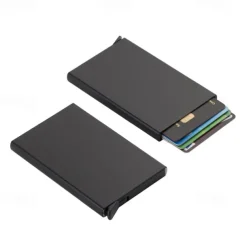 1 PC Change Purses Credit Card Holders ID Card Holder Alumnium Alloy Metal Name Card Holder Waterproof Pocket Multi Function for Women Men